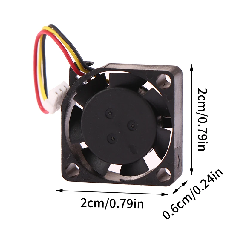 20x20x6mm DC Cooling Fan 5V 3Pin Ultra Thin for Mini PC, Laptop, Electronics Cooling Micro Fan