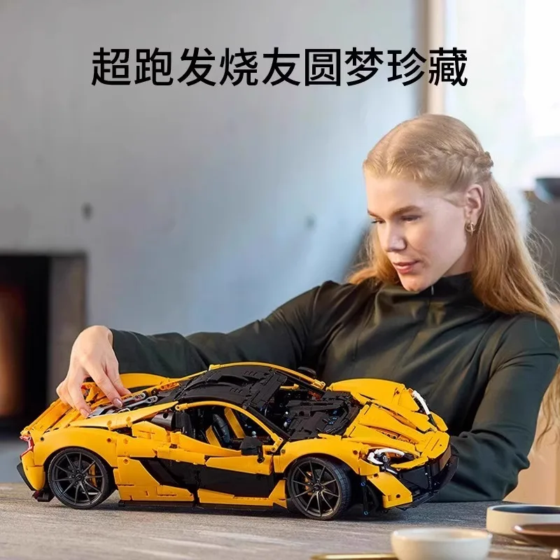 Nieuw product McLaren P1moc baksteen model volwassen supercar kinderen 3893 stks bouwstenen 42172 speelgoed jongen vakantie cadeau