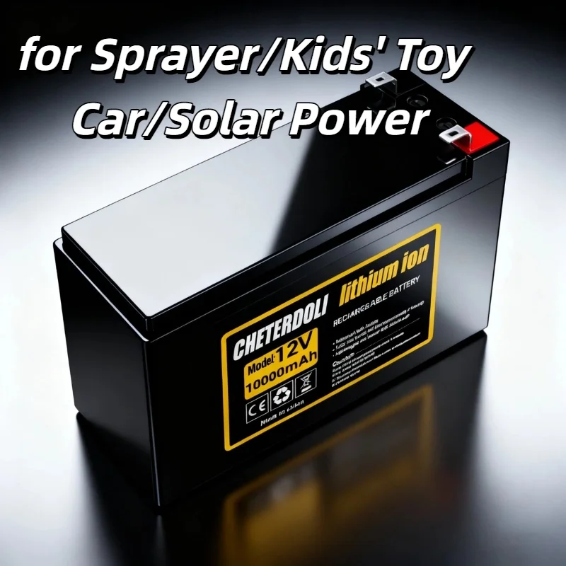 

12V 10-20Ah 18650 Lithium Battery Pack – High Current with BMS & 3A Charger, for Sprayer/Kids' Toy Car/Solar Power, Ready To Use