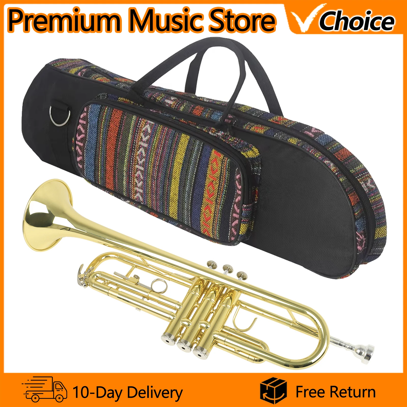 IRIN-bolsa para trompeta, estuche de tela Oxford impermeable portátil, bolsas de almacenamiento de instrumentos de latón, caja de estilo étnico, accesorios para trompeta