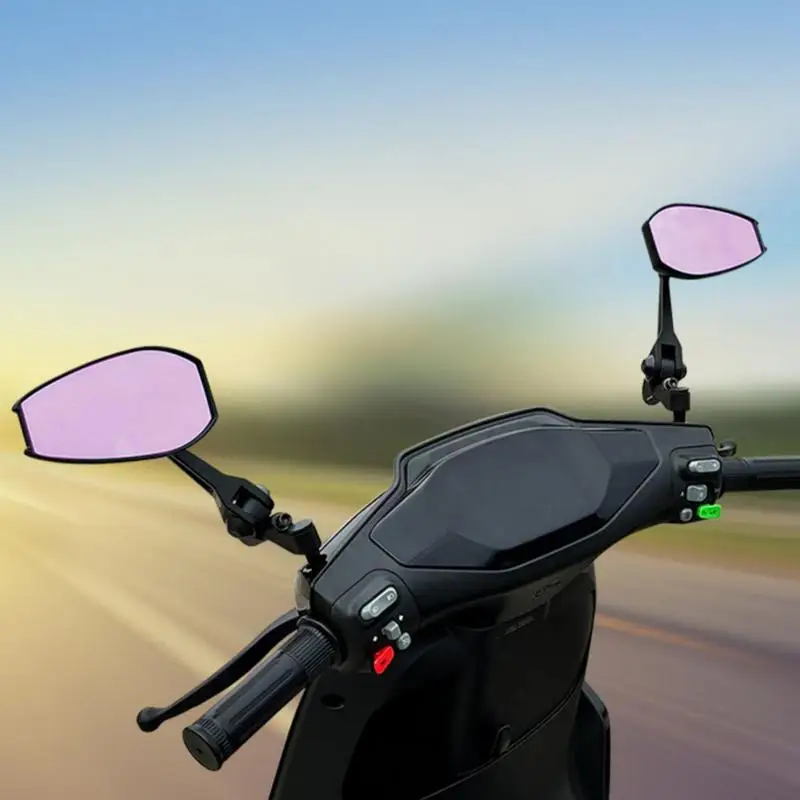 Motorcycle Looking Glass For Handlebars Clear Anti-Glare Motorcycle Looking Glass Scooter Rear View Glass Motorcycle Parts For