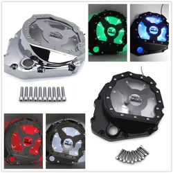 Led See Through Engine Cluctch Cover For Suzuki GSXR 600 1000 GSX-R 750 2001-2008 Aftermarket Motorcycle Parts