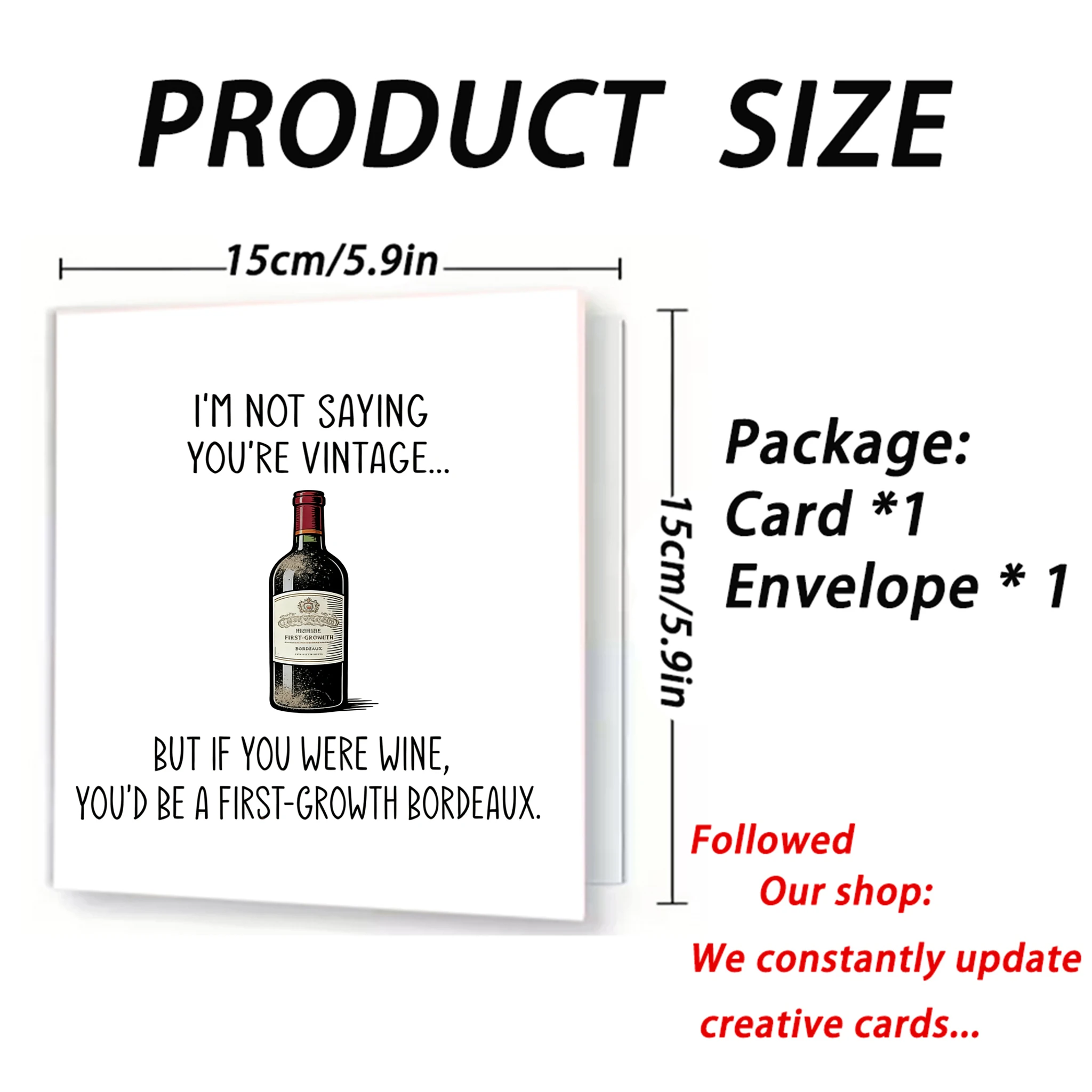 2Pcs 300Gsm Square White Greeting Card & Envelope Set - 