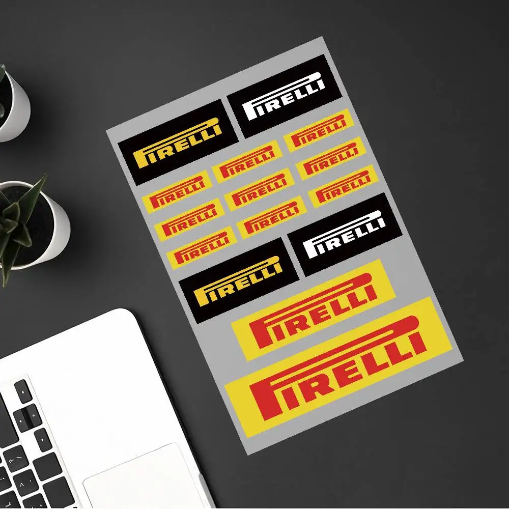1 قطعة دراجة نارية سيارة قاطرة عاكس الليزر ملصق التصميم ملصق حائط من الفينيل الديكور ل P-PIRELLI