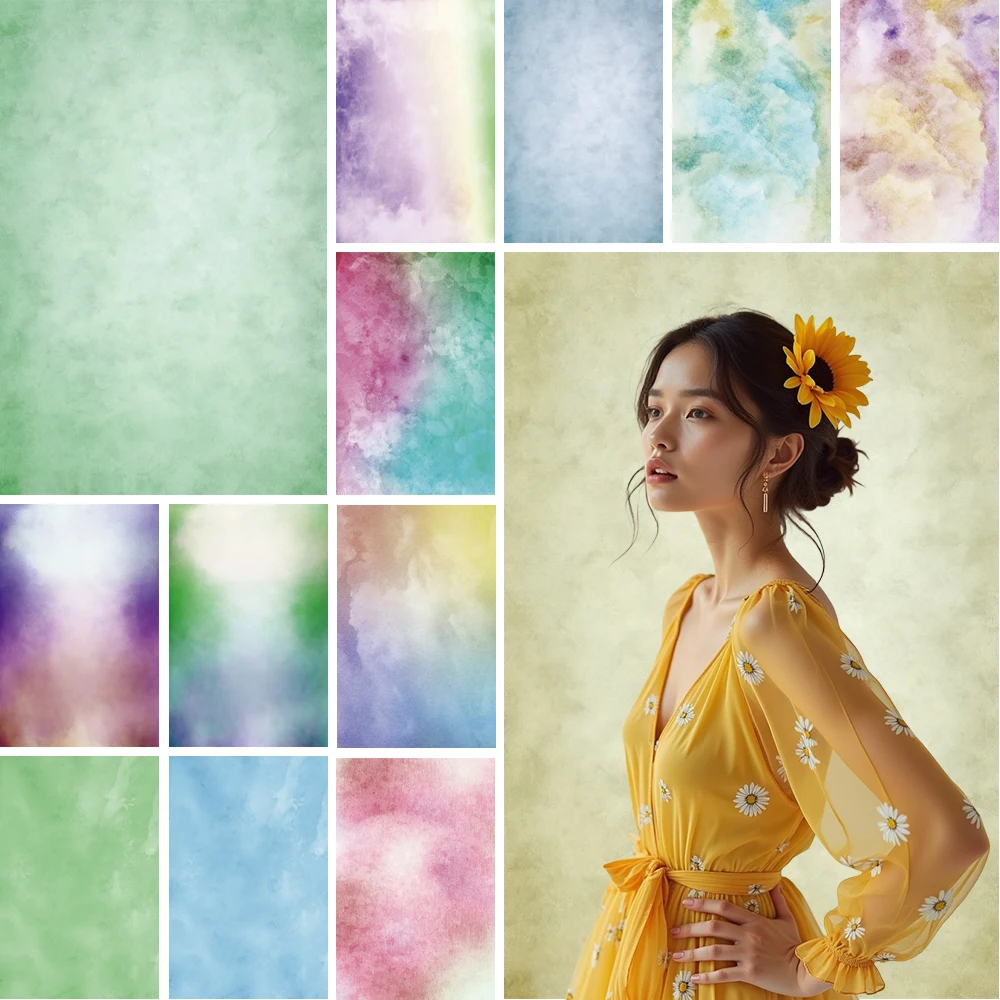 

MOON.QG Light Gradient Photography Texture Solid Photozone Girl Boy Birthday Wall Photo Background Photo Shooting Accessories