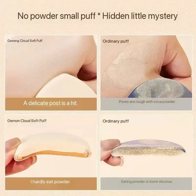 윤루 피부 친화적인 에어 쿠션 파우더 퍼프는 밀착감이 좋고, 두껍고 건조 및 습식 모두 사용 가능하며, 부드럽고 피부 친화적입니다.