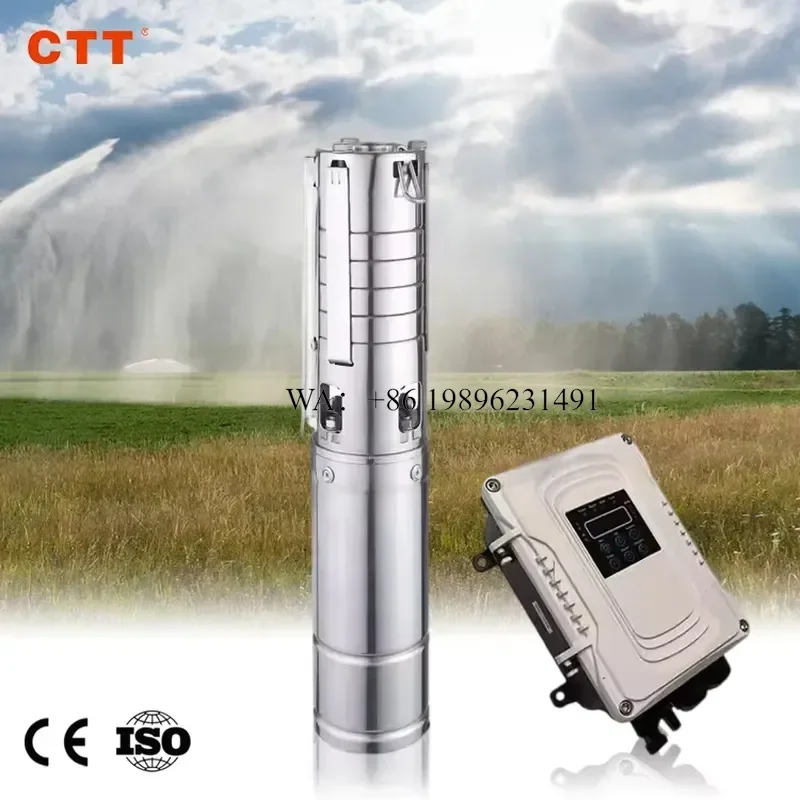 Wmwmnu 750W 48V DC Centrifugal Solar Water Pump Stainless Steel Submersible Deep Well Bore Hole Pump System for Asia