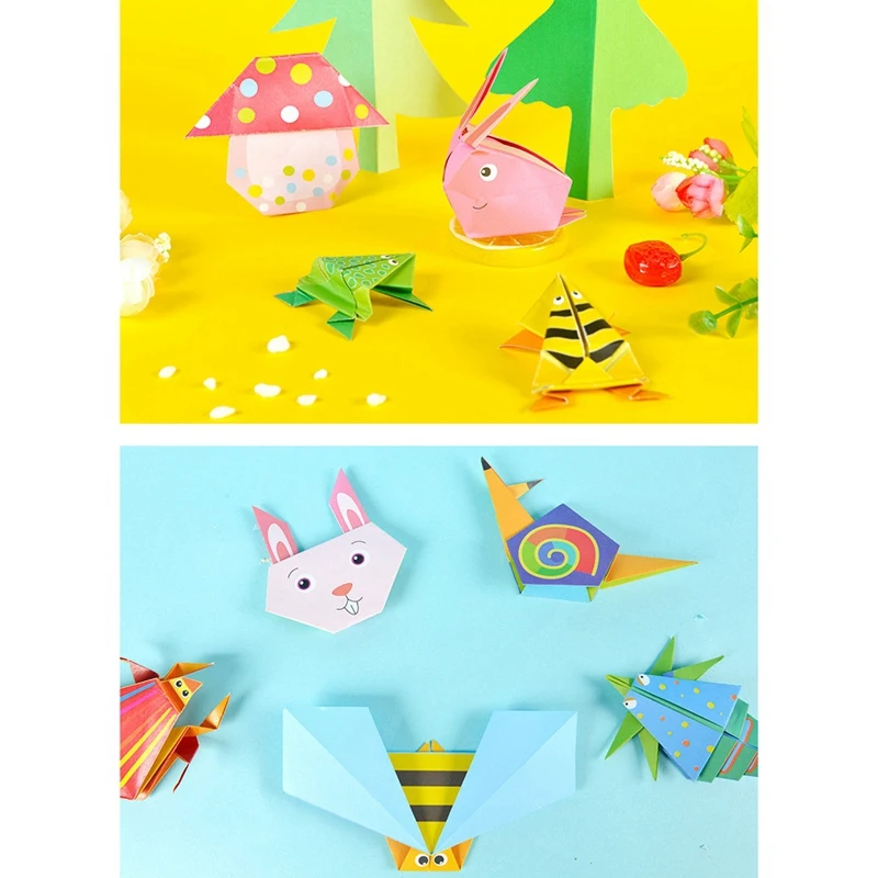 152 Pcs DIY Educational Origami Paper Cutting Book Crafts Children Handmade Toys Kindergarten Fun Puzzle Baby Kids Gifts