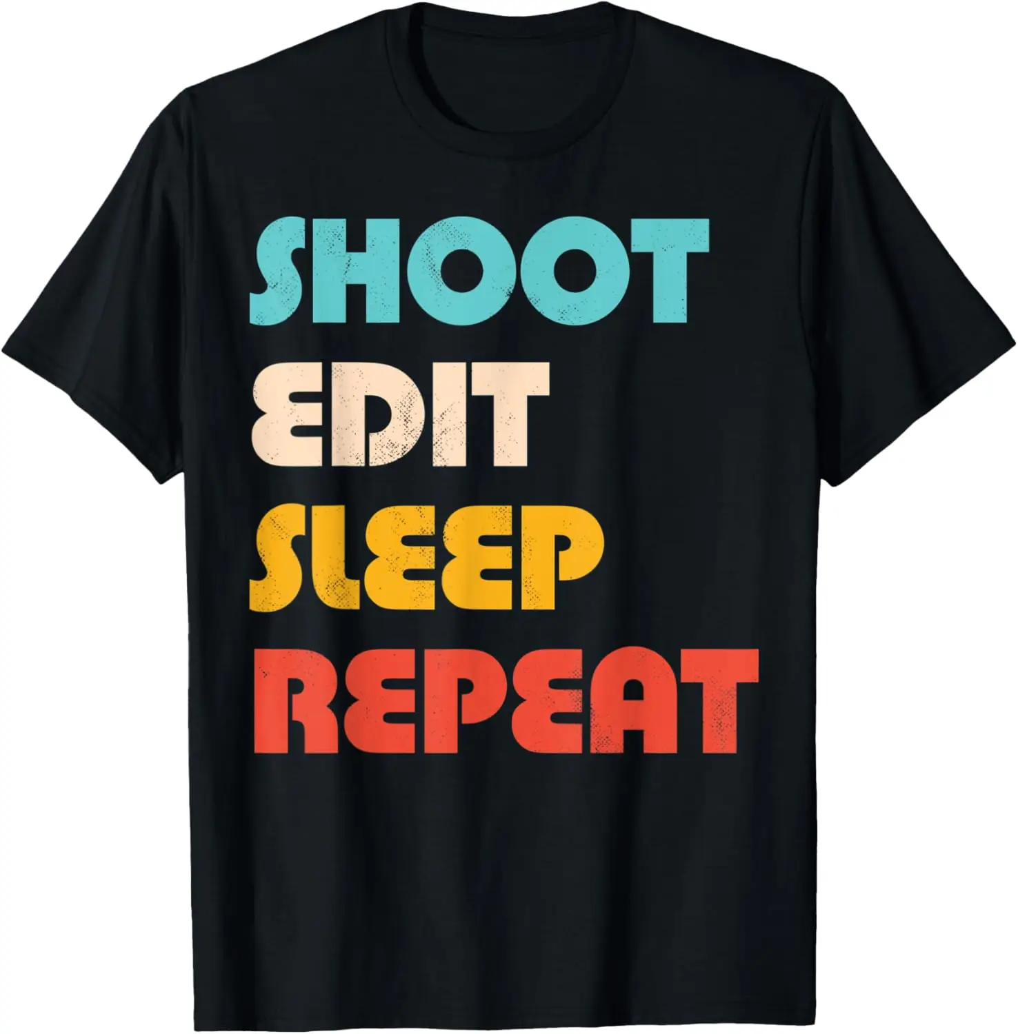 

Мужская футболка для фотосъемки Edit Sleep Повторите фотограф с камерой