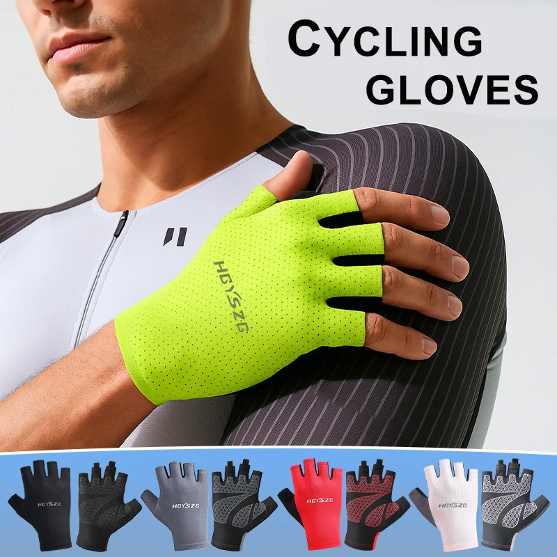 Sommer-Fingerlose Handschuhe für Damen und Herren, professionelle, rutschfeste, atmungsaktive Sporthandschuhe für Fitness, Radfahren, Angeln, Fahrradtraining