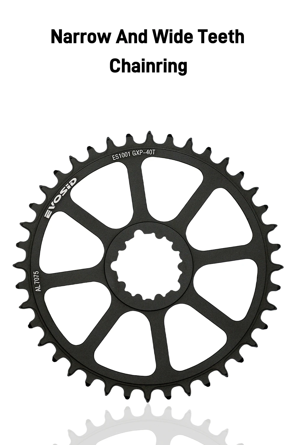 EVOSID Rennrad 1x10/11/12 Geschwindigkeit Kurbel Kettenblatt RAD 40T 42T 44T 46T 48T Einzel Kettenblatt Rennrad Kurbelgarnitur – Detail 8