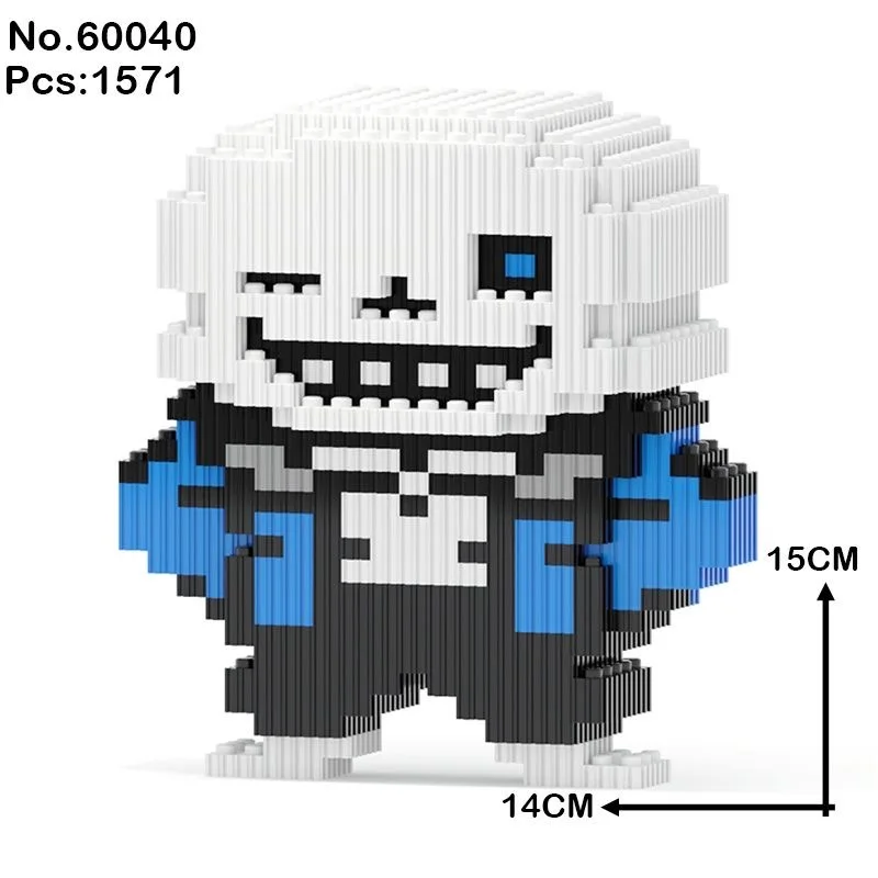 Anime Undertale Building Blocks Toys Chara Frisk Sans Papyrus Bricks Figures Skeleton ABS Model Dolls Christmas Birthday Gifts