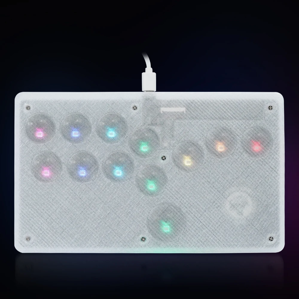 Mini Hitbox RGB Button Flatbox Arcade FightStick Hot SWAP Kailh Switch Arcade Stick Controller For PC/PS3/PS4/Switch