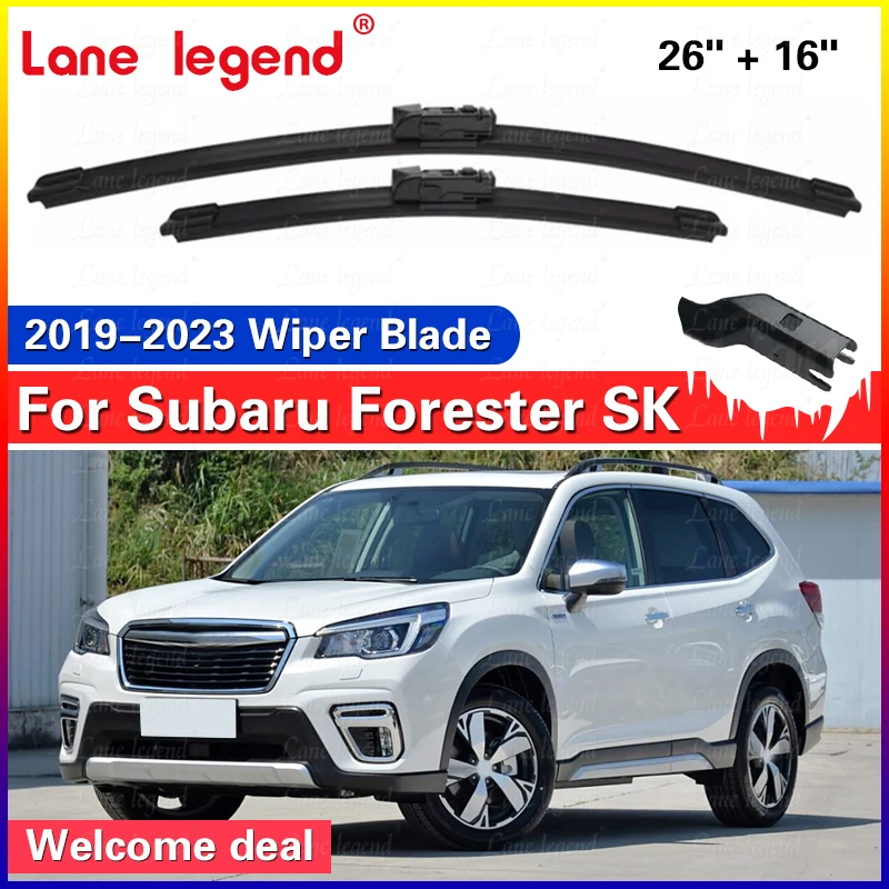 2Pcs Front Wischer Klinge Für Subaru Forester SK 2019 2020 2021 2022 2023 Windschutzscheibe Windschutz 26 "+ 16" auto Zubehör