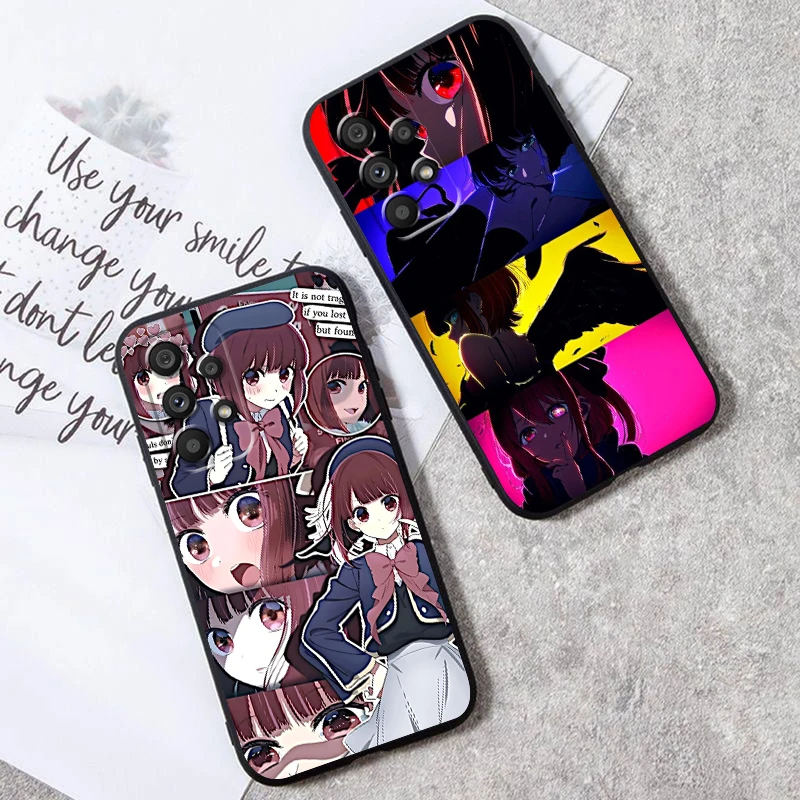 R-RubyS H-Hoshinos Anime Girl For Samsung Note 20 10 Ultra Plus A31 A14 A12 A70 A34 A25 A04 A05 A15 A24 5G Black Cover