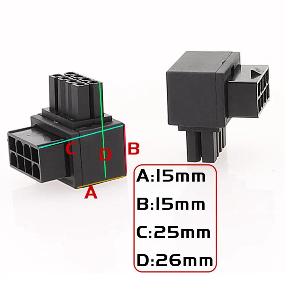 Motherboard CPU Servolenkung stecker 90 Grad Adapter Power Interface Lenkkopf