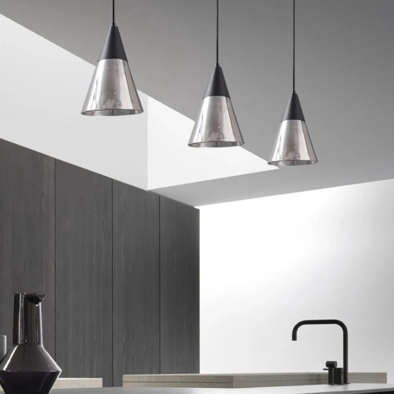 Luxury Dining Room Glass Ceiling Pendant Light Hanging Lamps for Restaurant Bedroom Bedside Three Heads Indoor Lighting Fixture