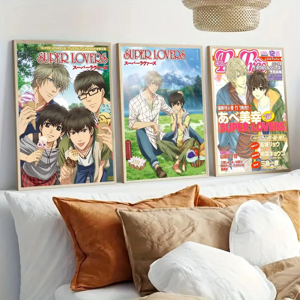 S-Super Lover Anime Poster Modern Home Living Bedroom Bar Hallway Waterproof Wall Art Aesthetic Decor