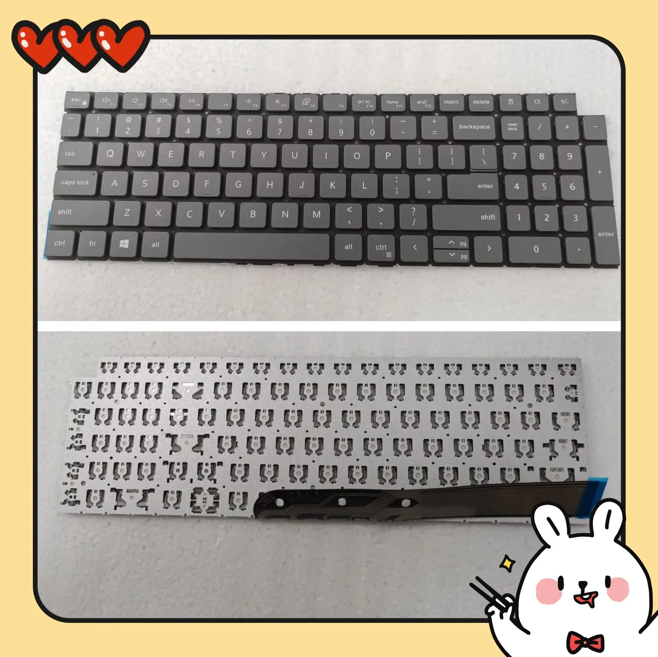 US Grey Keyboard for Dell Inspiron 15 3510 3511 P112F 3515 3525 3530 3535 5510 P106F 5515 5518 for Vostro 15 3510 3515 3520