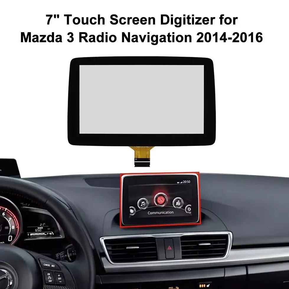 Armaturenbrett LCD 7" Touchscreen-Digitizer für Mazda 3 CX-3 CX-5 CX-8 MX-5 Radio-Navigation BHP1611J0D – Detail 7