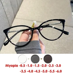 New Glasses Frame Maillard Anti-Blue Light Trending Unique Small Face Myopia Can Be Matched with Degrees0~-6.00