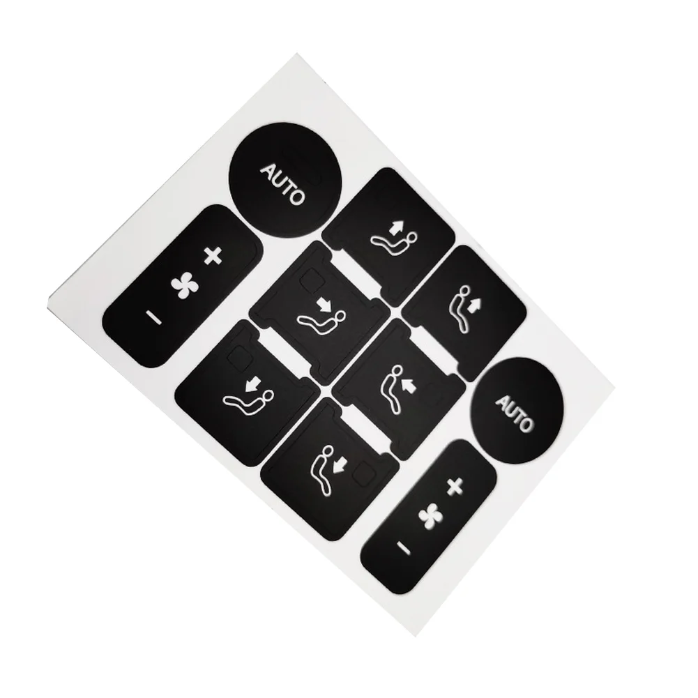 for TOUAREG 2004 2009 rear cabin temperature control button decal premium vinyl black and white for dashboard fix