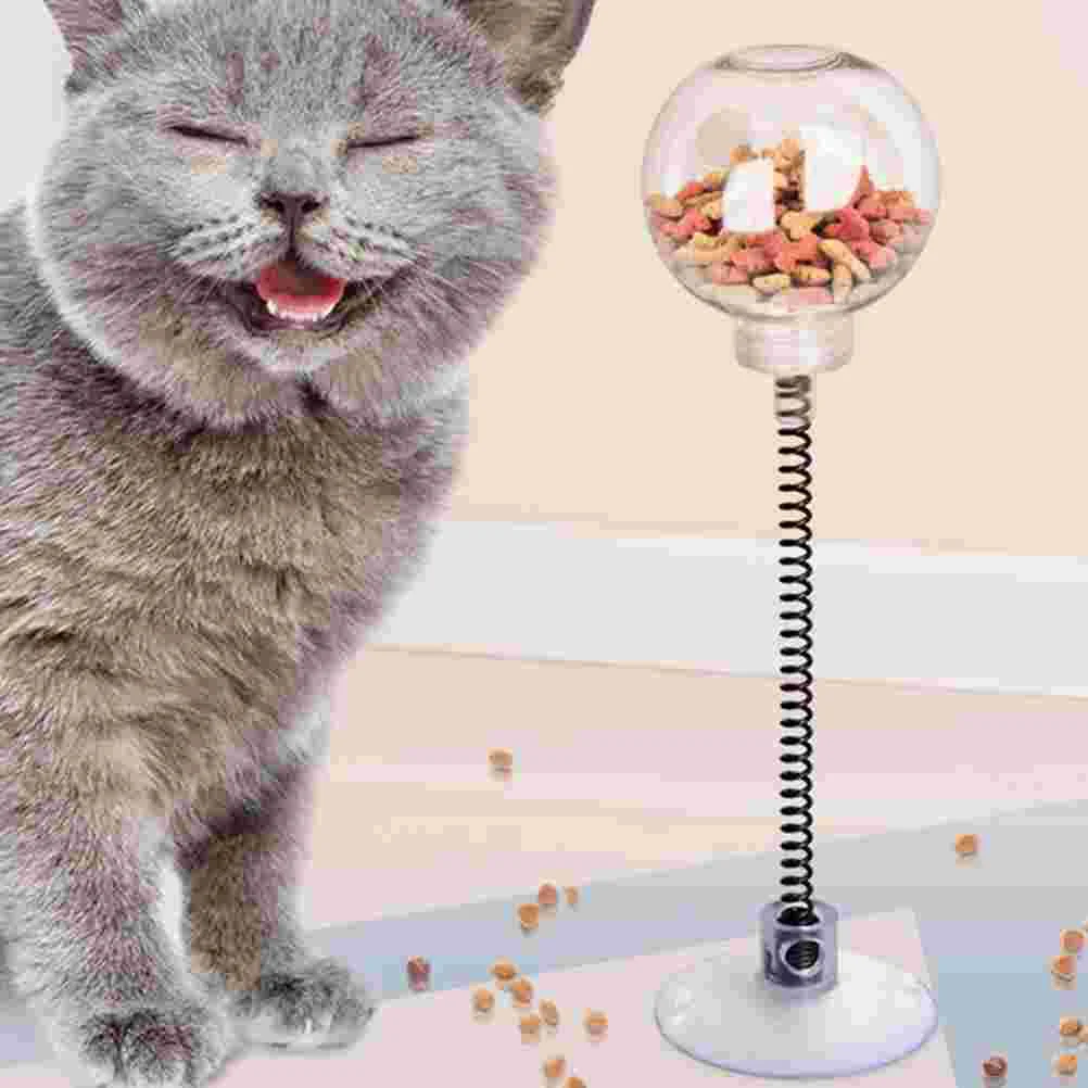 

Leaking Ball Toy Cat Toys Spring for Cats Snacks Food Dispenser Treat Feeder Indoor Treats