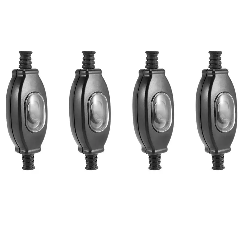 A36T-4X 3A 250V 6Mm Waterproof In Line Switch Cord Switch IP65 Round Wire Silver Contact Double Cut Switch Dust Switch