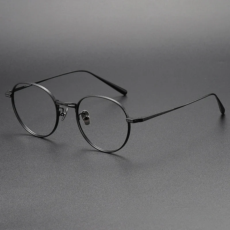 العلامة التجارية تصميم النساء جولة مكافحة نظارات الضوء الأزرق الإطار N-017 اليابانية اليدوية الرجال قصر النظر التيتانيوم الرجعية قصر النظر النظارات البصرية