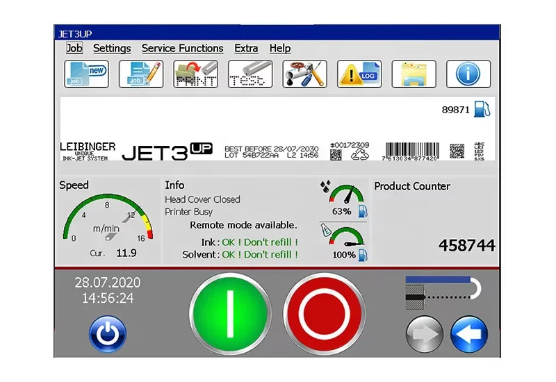 Leibinger JET3up Refurbished Continuous Inkjet Printer for Industrial Printing