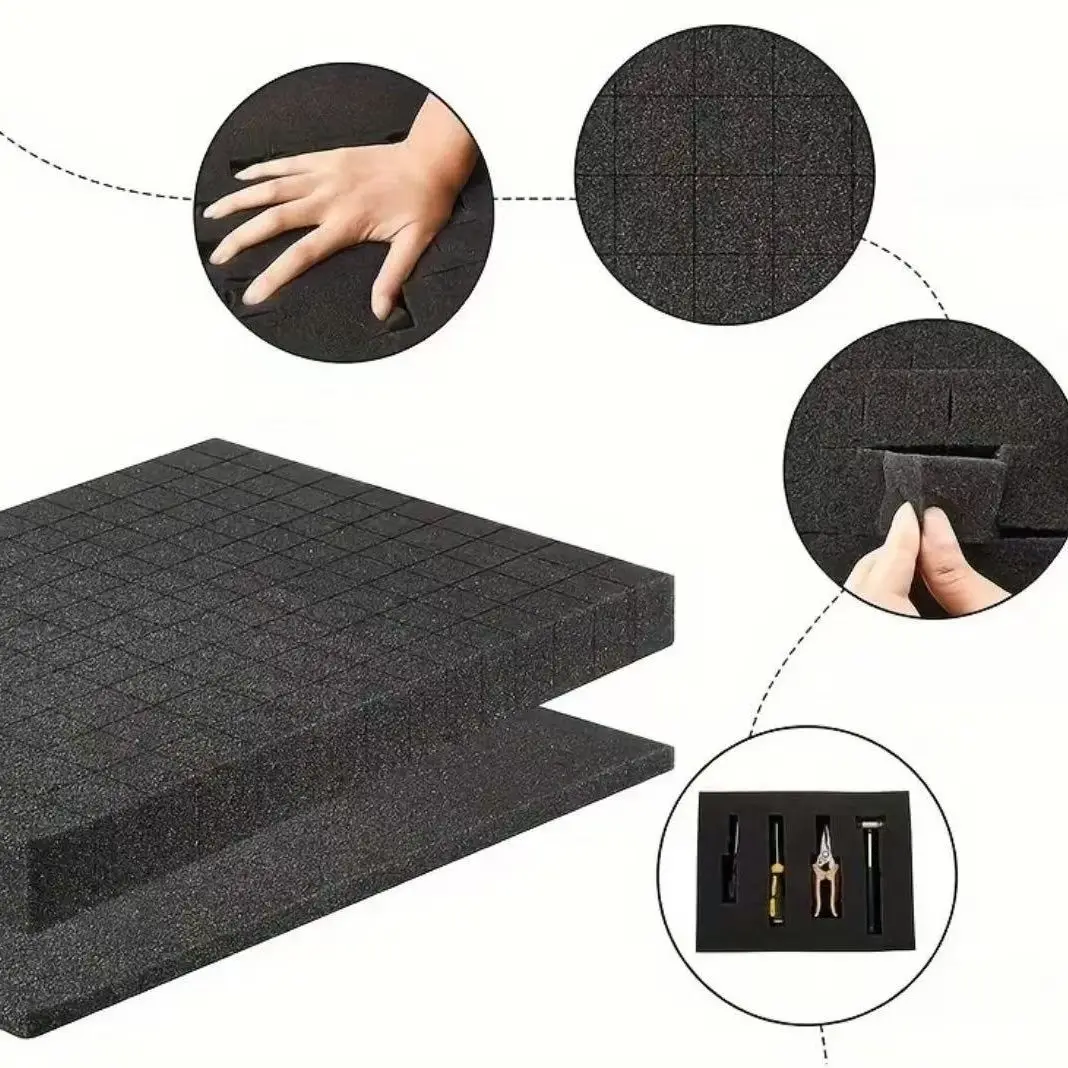 

Pre Cut Checkered Foam Pick And Pluck Toolbox Foam Insert Precorted Pick Apart Shadow Foams For Hard Case Customizable size