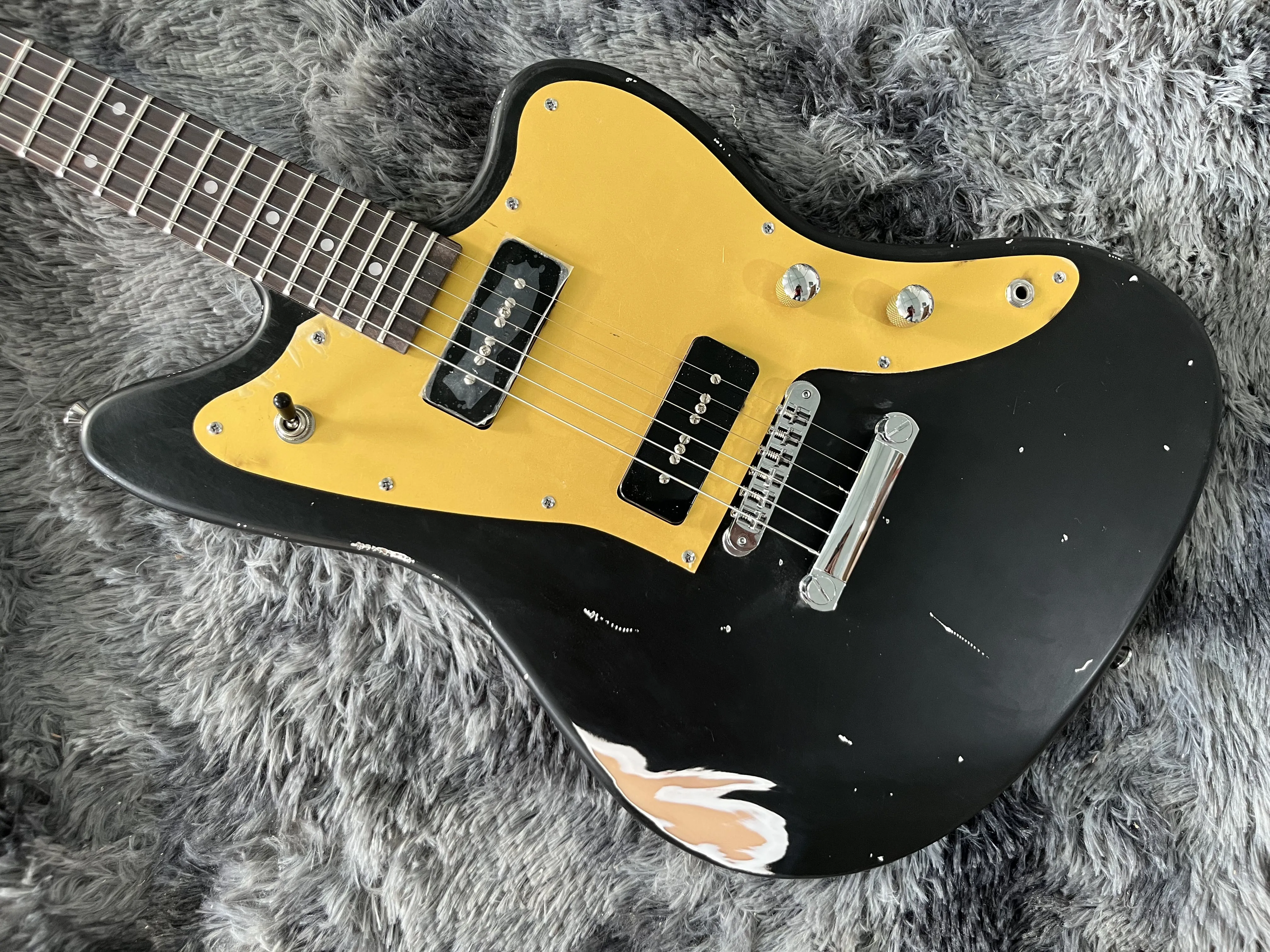 China\'s  Becoda  electric guitar OEM shop Black Color Hand Made Heavy Relic ABR-1 Bridge