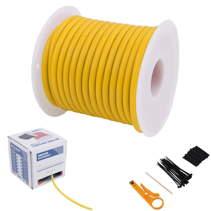 高品質耐熱ワイヤー28 26 24 22 20 18 16 15 14 13 12 AWG超ソフトシリコンワイヤー高温柔軟な銅