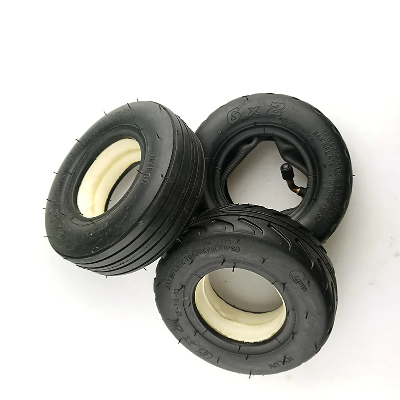 6 Inch Electric Scooter Wheel 6x2 Wheel With Air Tire Or Solid Tire Metal Hub With 8mm 10mm Axle Hole Trolley Cart Wheel