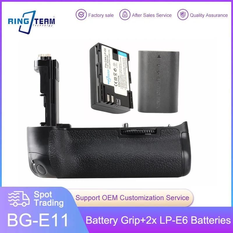 BG-E11 Vertical Battery Grip with 2PCS LP-E6 Batteries for Canon 5D3 5DIII 5D Mark III 3 5DS 5DSR Camera BG-5DIII