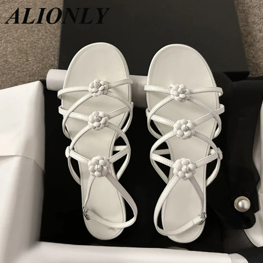 

Alionly 2026 New Casual Versatile Flat Sandals For Women Summer Hollow Out Sandals