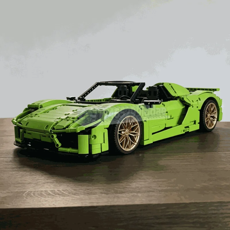 NEW 2266Pcs Open Top High Performance Sportscar MOC Large Scale Racing Car Model With Simulated Interior DIY Assembly Bricks Toy