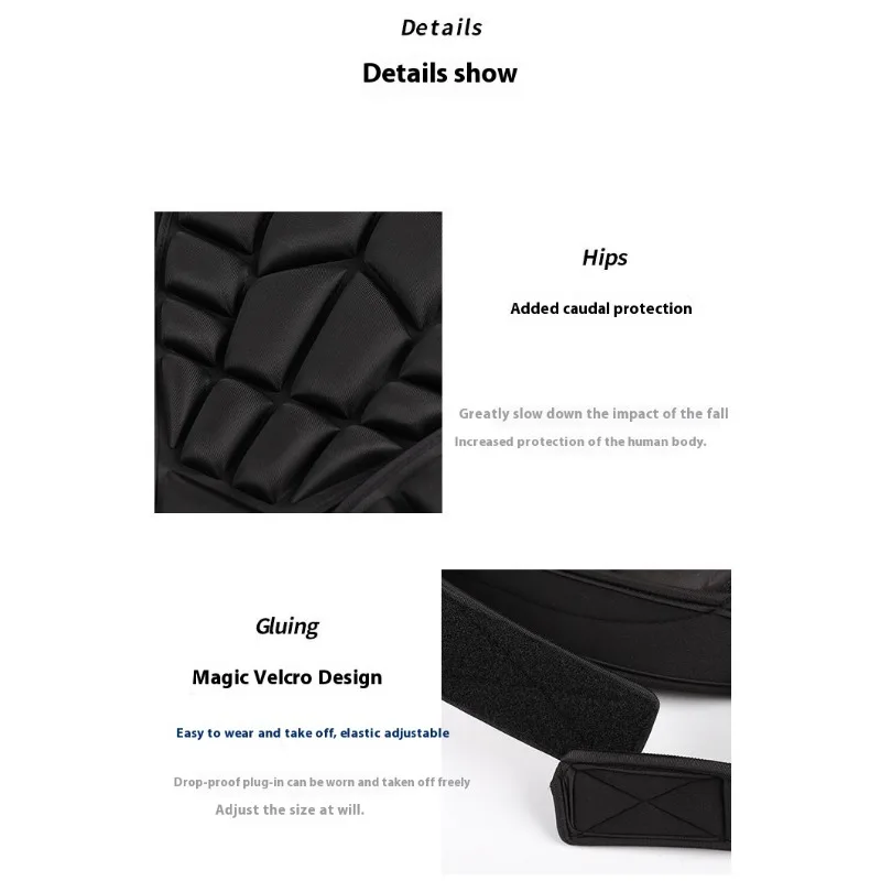 ผู้สูงอายุสะโพก Protector เบาะ Hemiplegia Stroke Care ระบายอากาศ Tailbone สนับสนุนล้างทําความสะอาดได้ Shock Absorption ความปลอดภัยชุดชั้นใน Fall