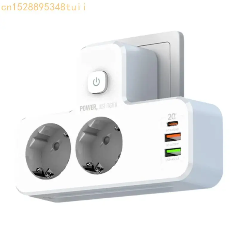 

Y4QF Power Strips Outlets Multitap Electrical Wall Socket Extension Cord With USB Port Fast Charging Socket for Home