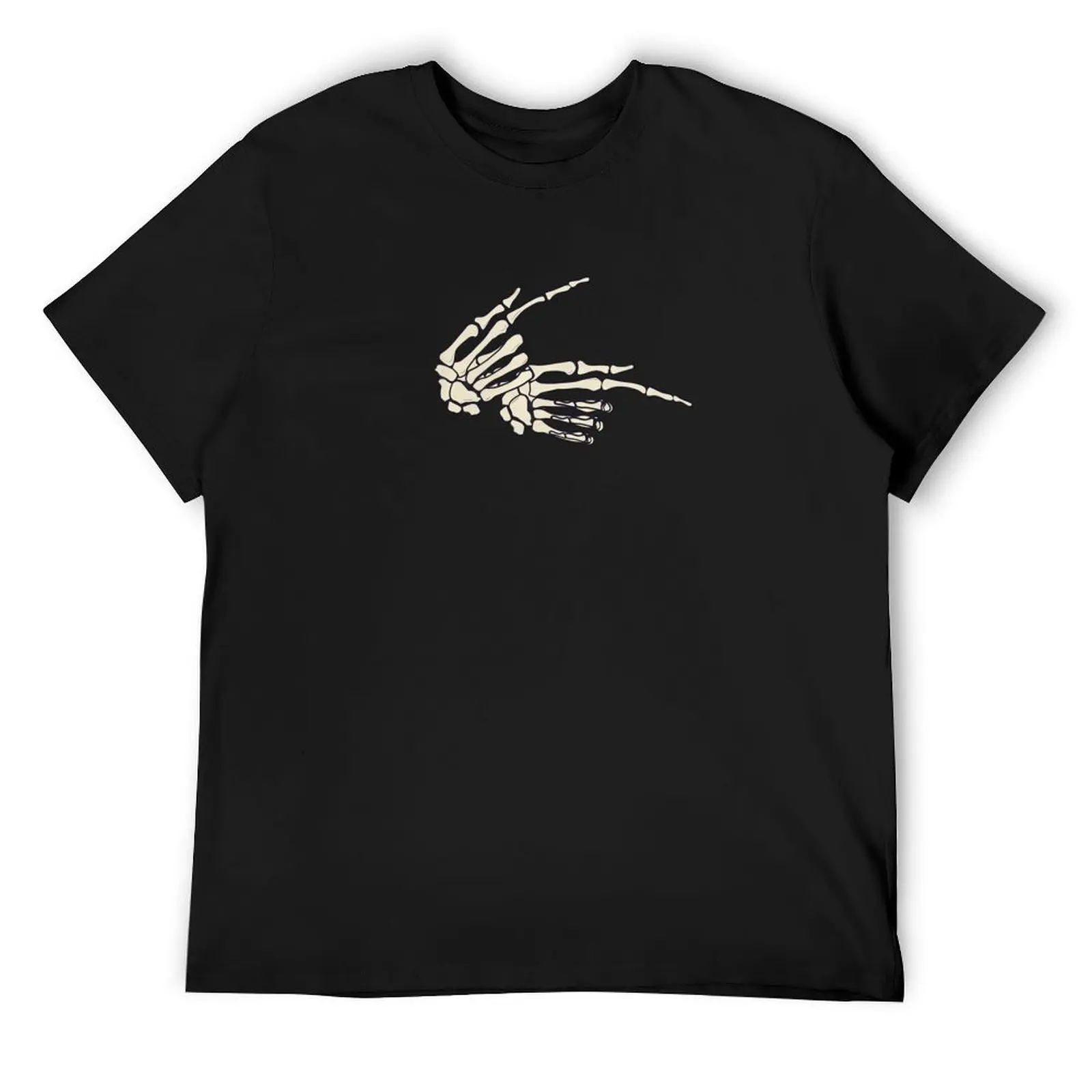 Skeleton Hand Finger Guns Graphic T-Shirt cheap stuff anime clothes cotton graphic tees mens big and tall t shirts