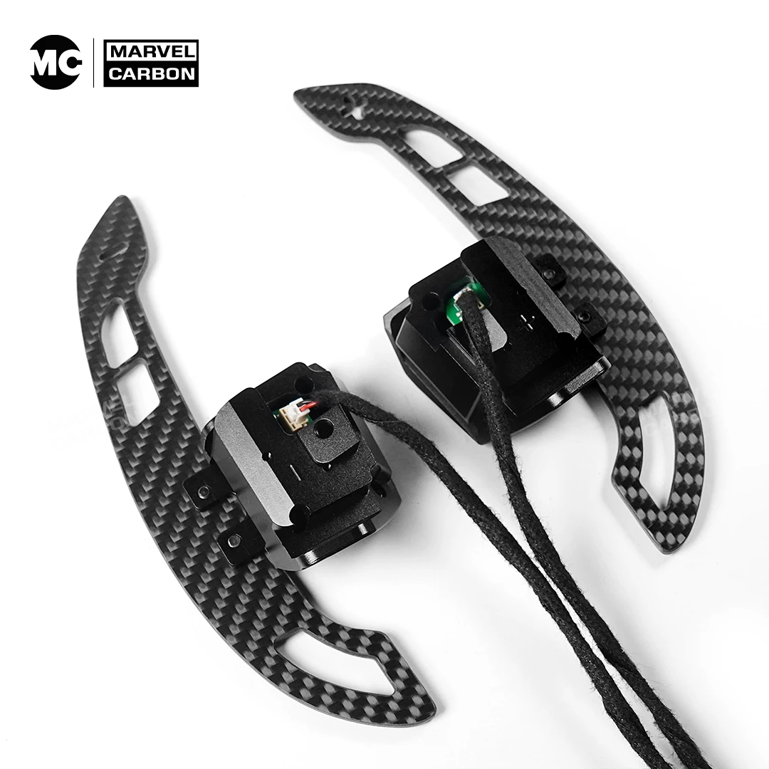 MC Carbon Fiber Steering Wheel Shift Paddle For VW Golf 5 Glof 6 MK5 MK6 GTI CC Magnetic Paddle Shifter