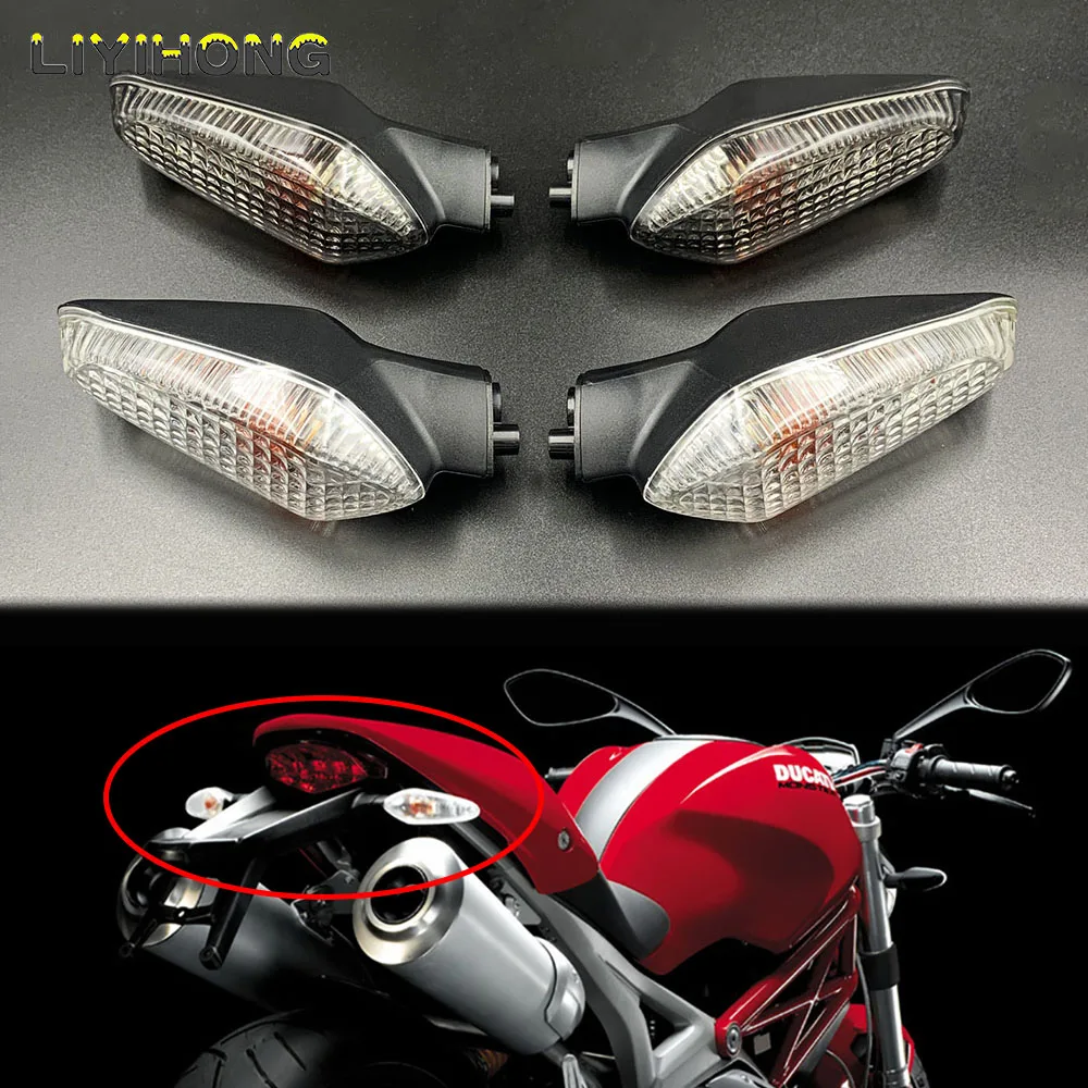 LED Turn Signal Indicator Light For DUCATI Monster 659 696 796 797 821 1100/S/EVO 1200 Streetfighter 848 Motorcycle Flasher Lamp