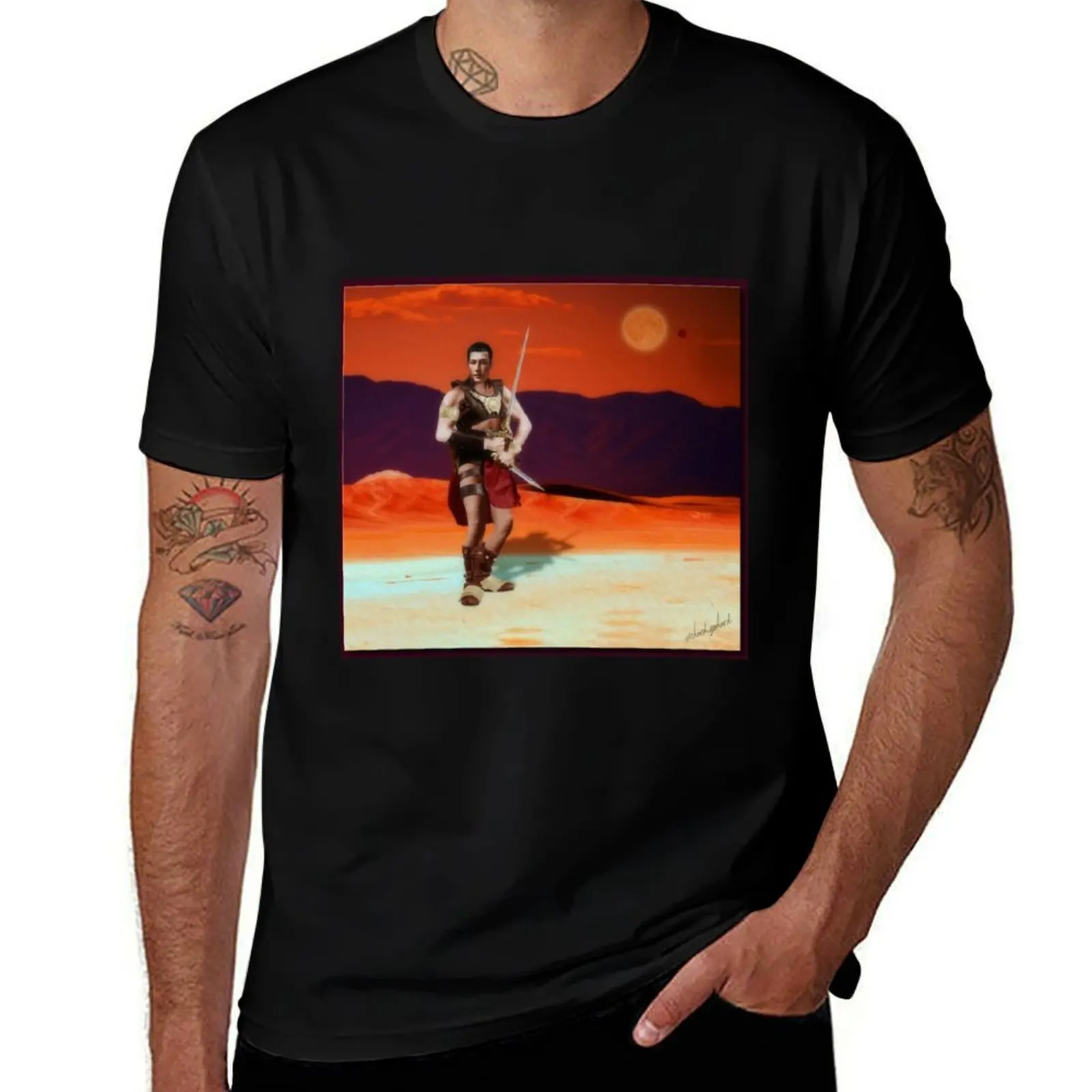 John Carter of Mars T-Shirt Basic Solid Color Short Sleeve T-Shirt