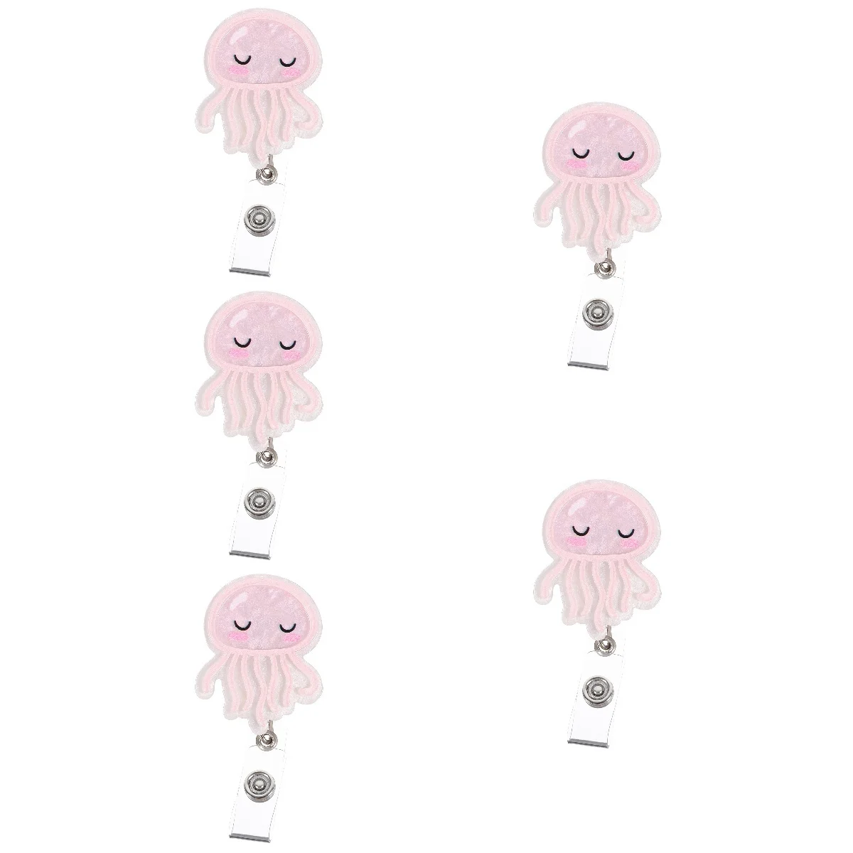 

5pcs badge clips for nurses badge holder retractable clip nurse card holder keychain medical accessories for nurses
