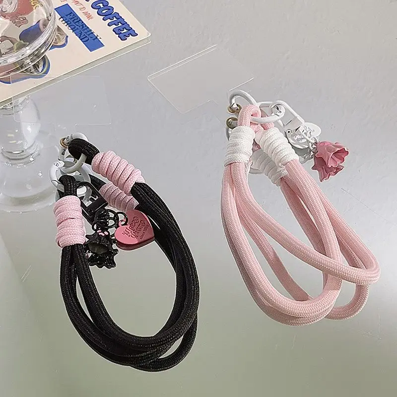 Universal Lanyard Strap Phone Case Cute Wrist Strap Anti-lost Hanging Lanyard for IPhone Safety Woman Phone Charm Keychain