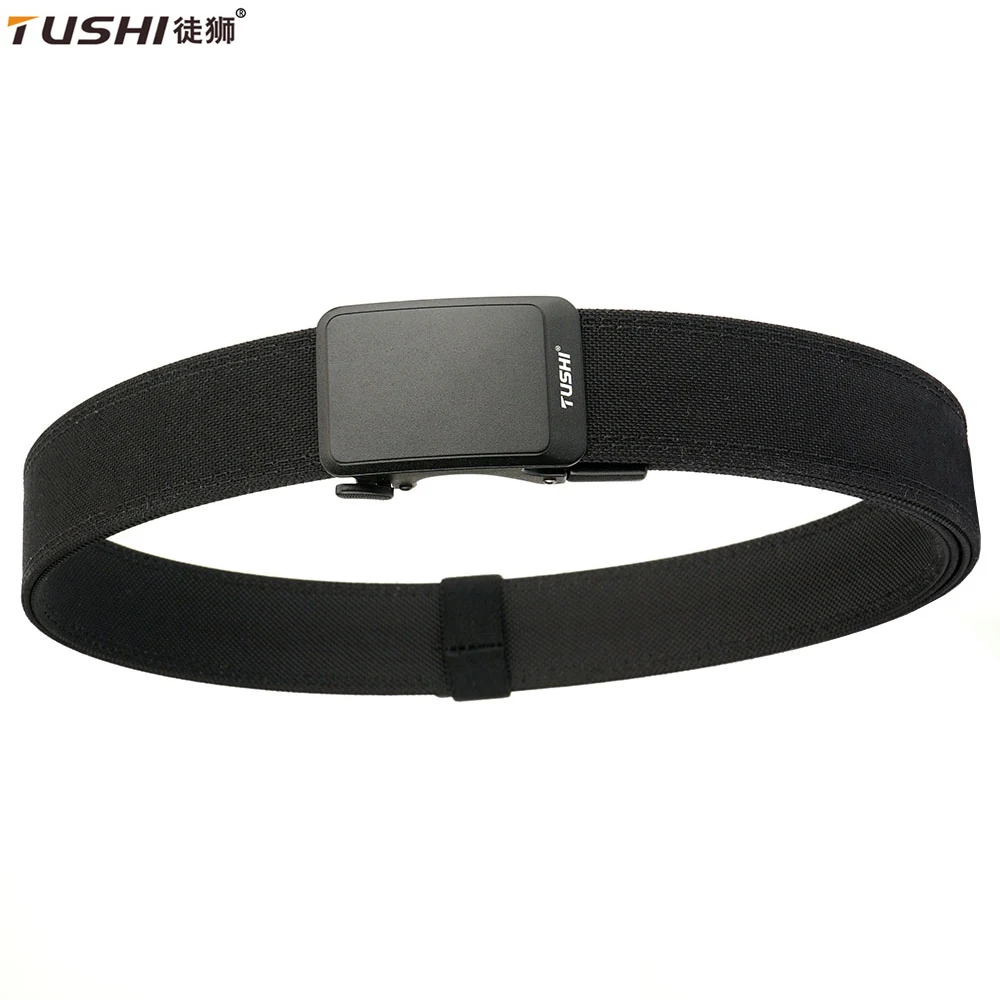 

TUSHI Metal Belt For Men Automatic Buckle Quick Release Buckle Hard Nylon Tactical Belt Male Unisex IPSC Military Accessories