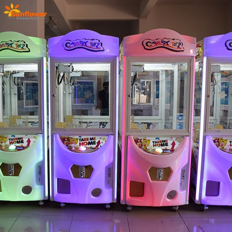 Coin Operated Token Arcade Claw Machine Gift Crane Claw Game Machine Crazy Toy 2 Crane Claw Machine