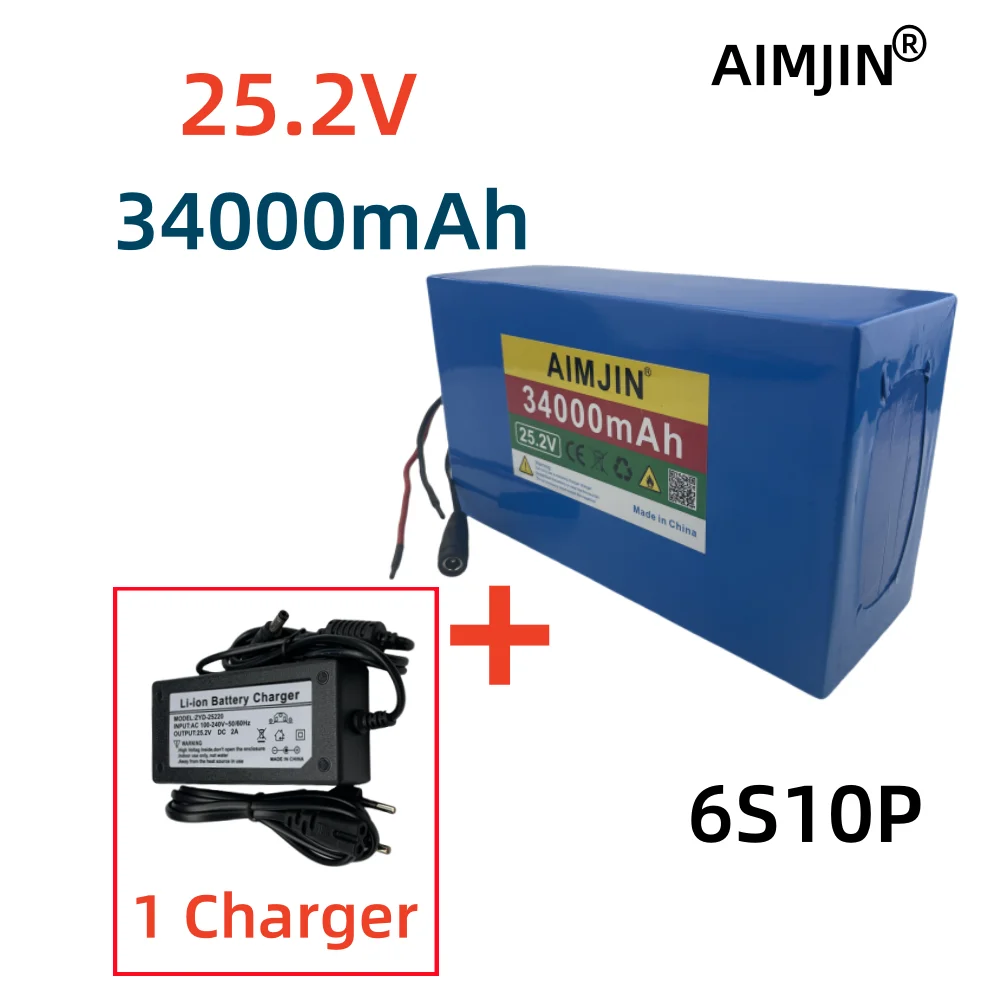 

6S10P rechargeable lithium battery pack 25.2V 34000mAh suitable for various electronic devices, transportation vehicles, battery