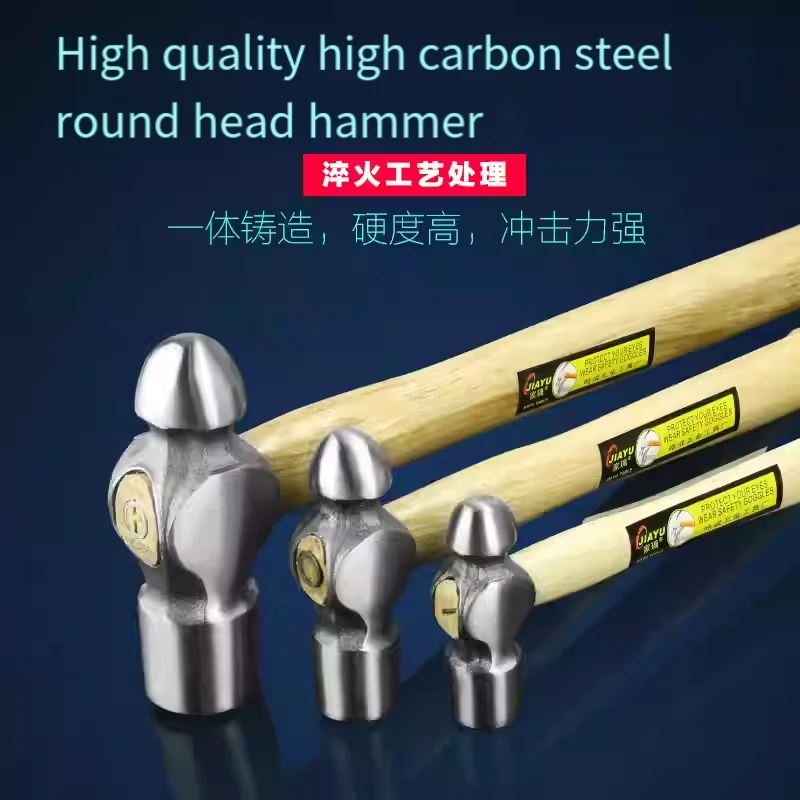 

1/3 Woodworking Short Handled Small Hammer, High Carbon Steel Manual Round Head, Professional Multi-purpose Hammer Hardware Tool