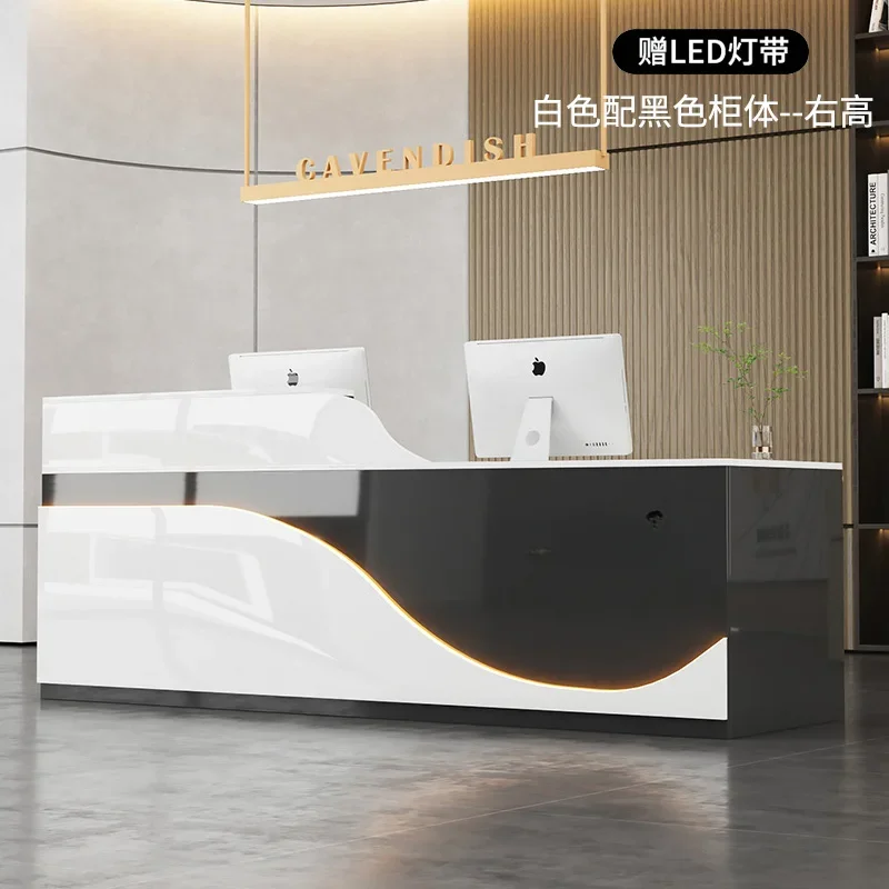 Design Nordic Reception Desks Stylish Light Office Front Beauty Salon Commercial Furniture New